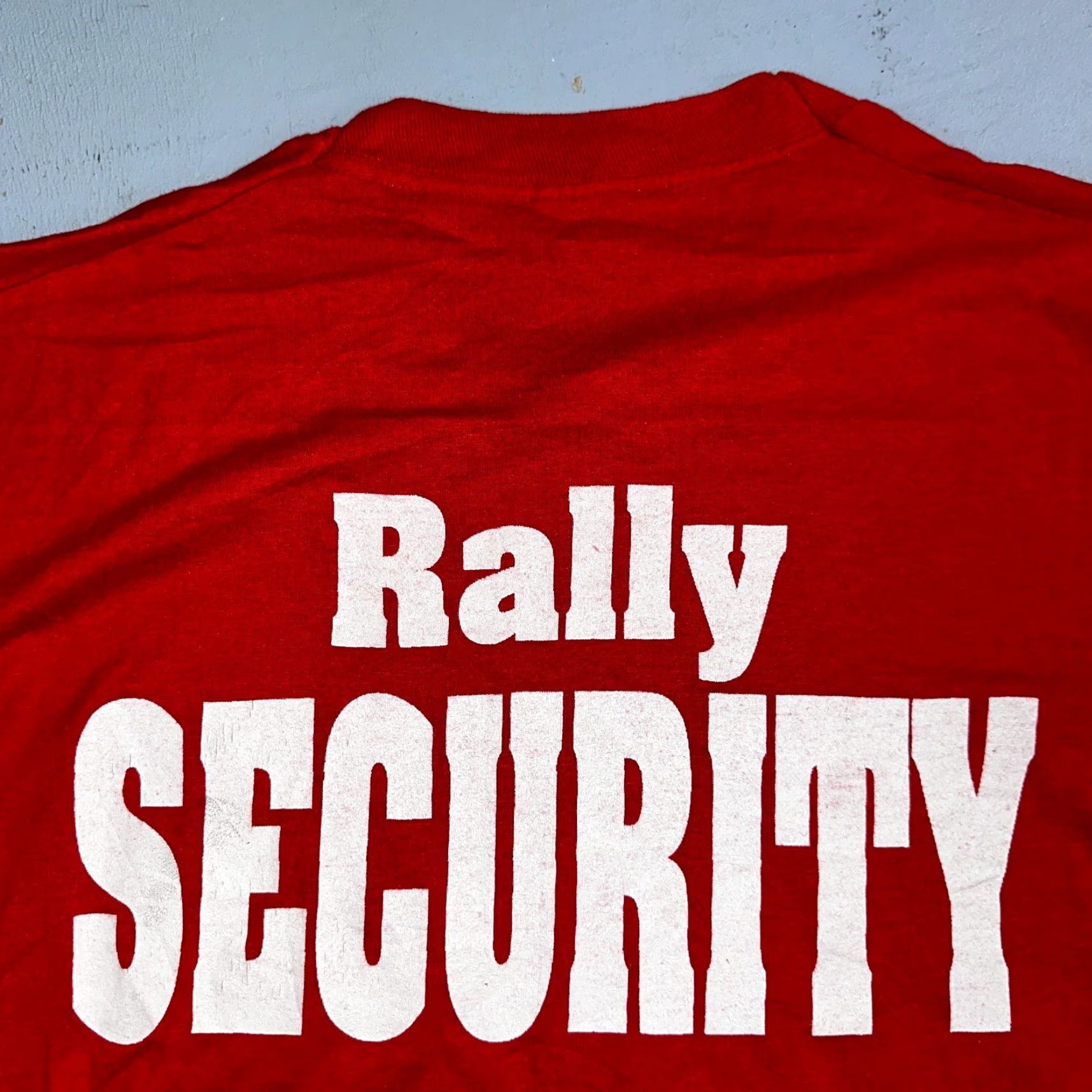 Vintage VINTAGE Rally Alley 1989 VTG T Shirt Screen Stars XL Red Men XL Crew Neck Short Sleeve 80s 70s 90s - Stadium Car Rally Security Size US XL / EU 56 / 4 - 7 Thumbnail