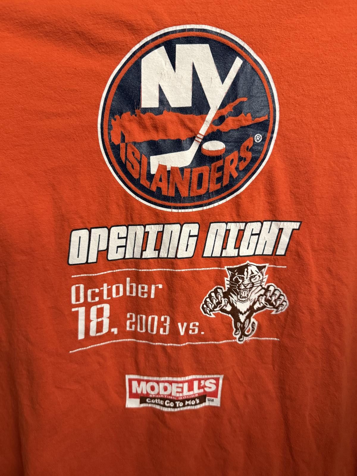 Fruit Of The Loom VTG T-shirt NY Islanders Hockey Opening Night 2003 Tee XL Size US XL / EU 56 / 4 - 3 Thumbnail