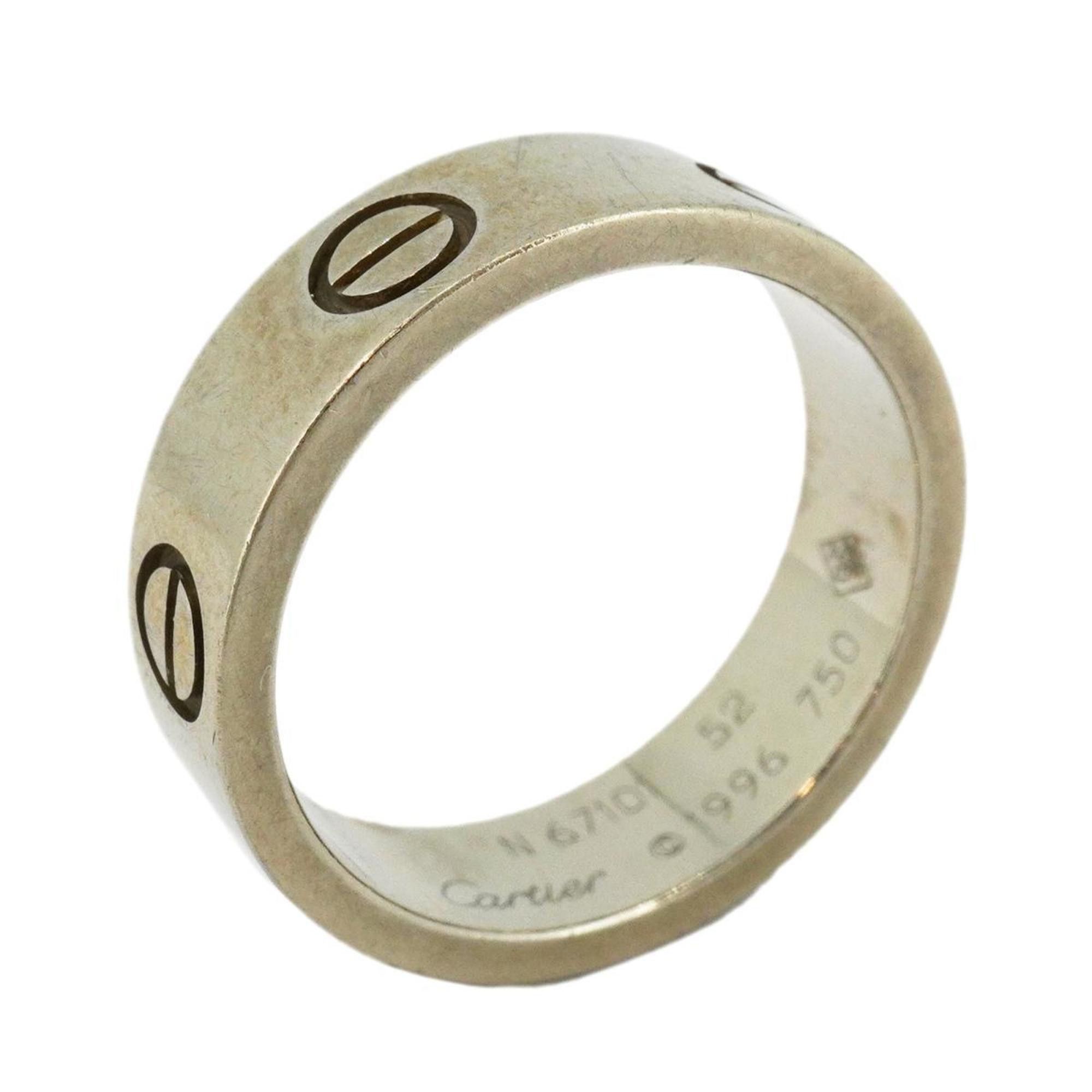 image of Cartier Ring Love K18Wg White Gold Ladies, Women's