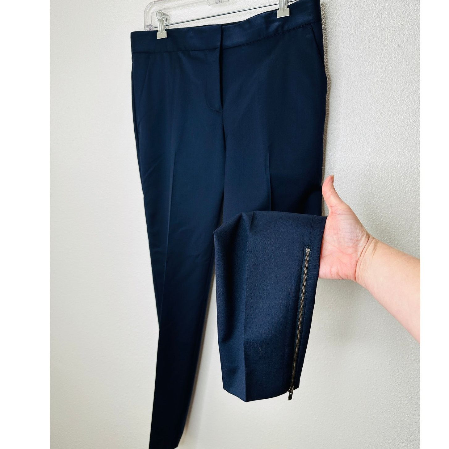 Stella McCartney Stella McCartney Navy Vivian Tapered Zip Ankle Pant 42/ M Size 30" / US 8 / IT 44 - 4 Thumbnail
