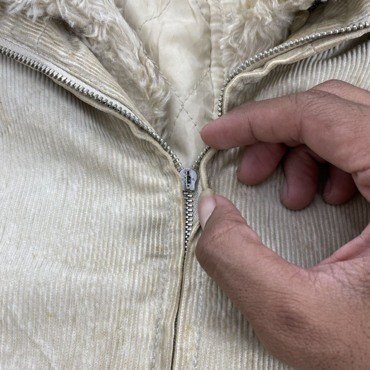 If Six Was Nine 2000s Clear Weather Faux Fur Lgb Goa Corduroy Coat Jacket Size US M / EU 48-50 / 2 - 21 Thumbnail