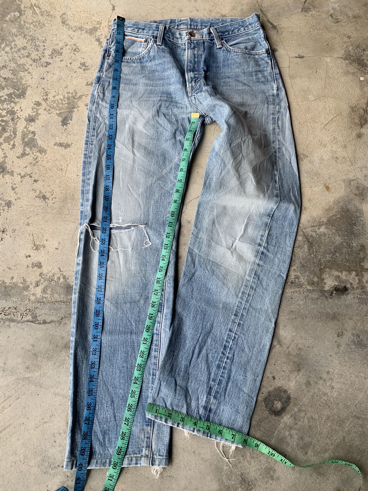 Edwin DISTRESSED EDWIN 505s SELVEDGE. Size US 30 / EU 46 - 5 Thumbnail