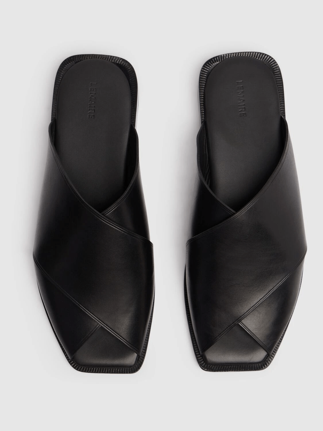 Lemaire LEMAIRE Black Leather Slide Sandals New & Authentic Size US 5.5 / EU 38 - 2 Thumbnail
