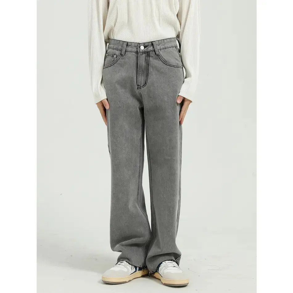 Japanese Brand Retro casual fringed straight leg jeans Size US 32 / EU 48 - 4 Thumbnail