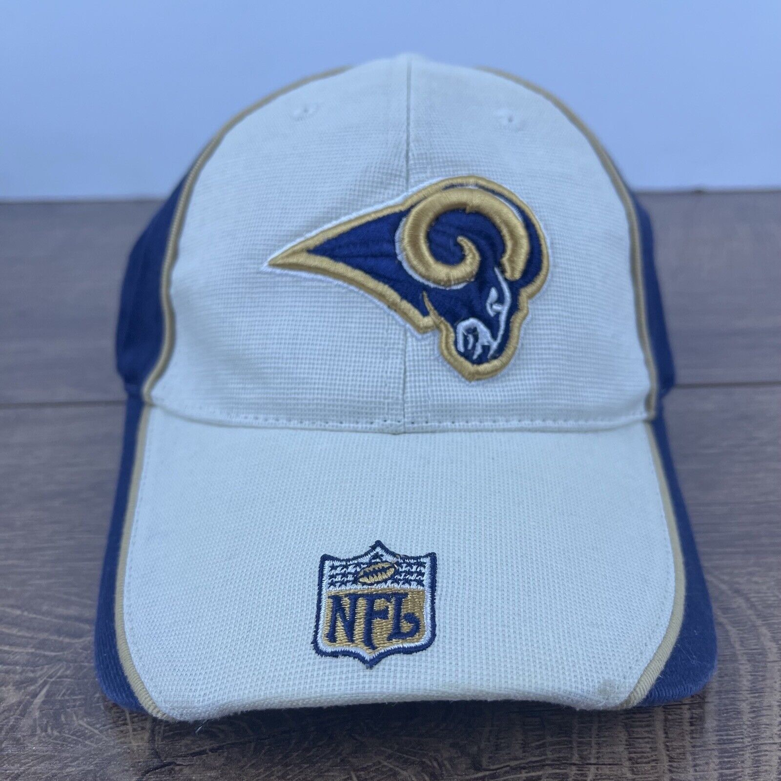 Reebok St Louis Rams NFL Hat Adjustable Hat Reebok White Hat Adjust Size ONE SIZE - 1 Thumbnail