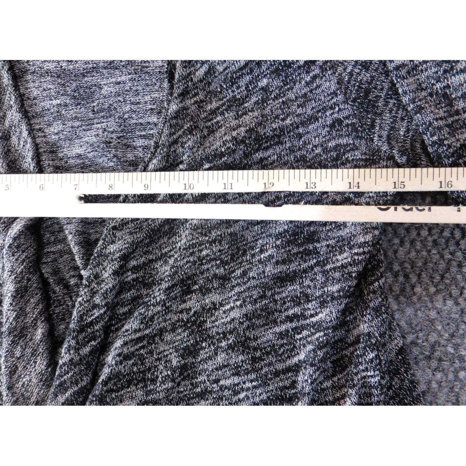 Vintage Cupio Cardigan Sweater M Womens Gray Knit Cable-Knit Raglan Long Sleeve Stretch Solid Regular Machine Washable 90s? Size M / US 6-8 / IT 42-44 - 5 Thumbnail