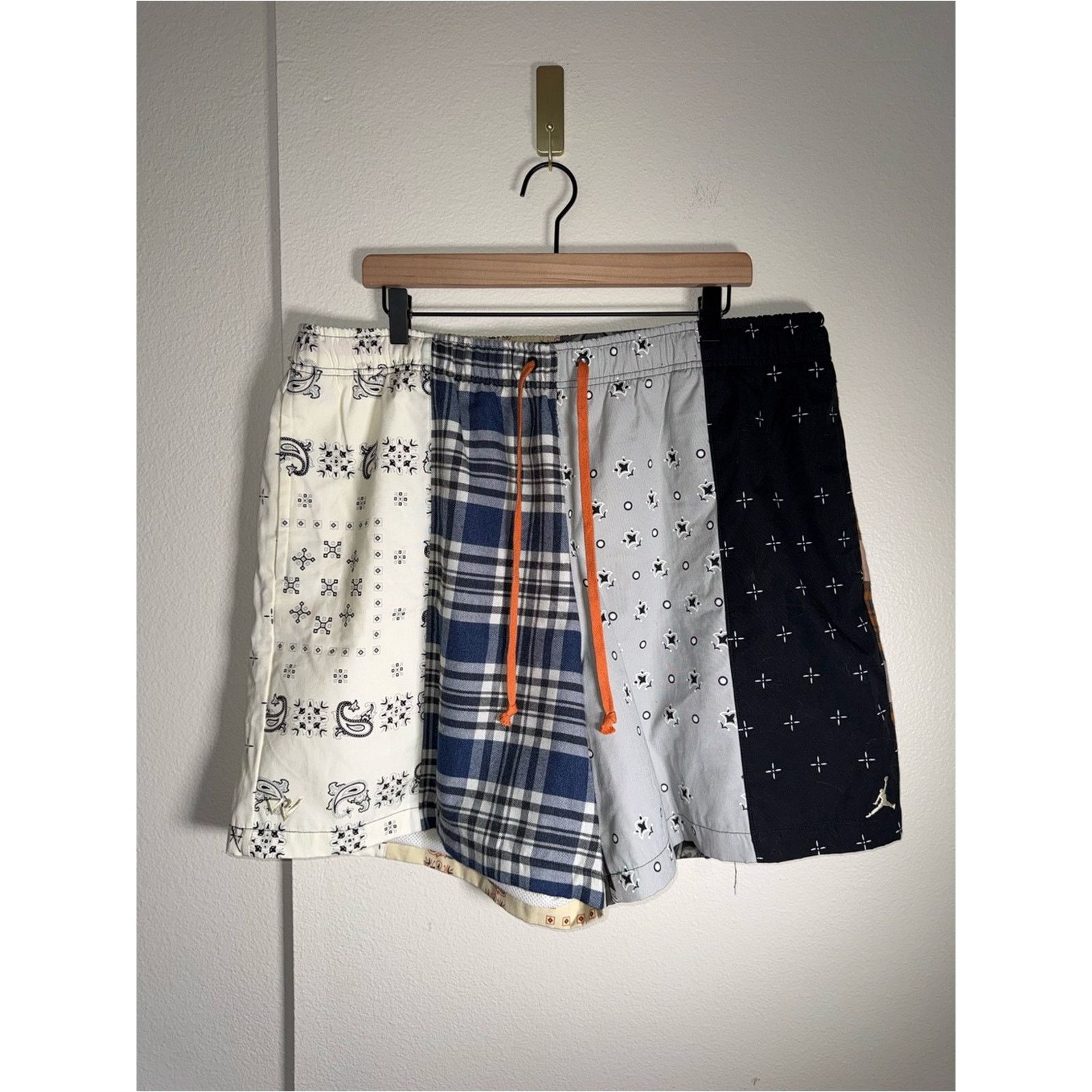 Nike AIR JORDAN Cashew Plaid Streetwear Patchwork Shorts XXL Size US 44 / EU 60 - 2 Thumbnail