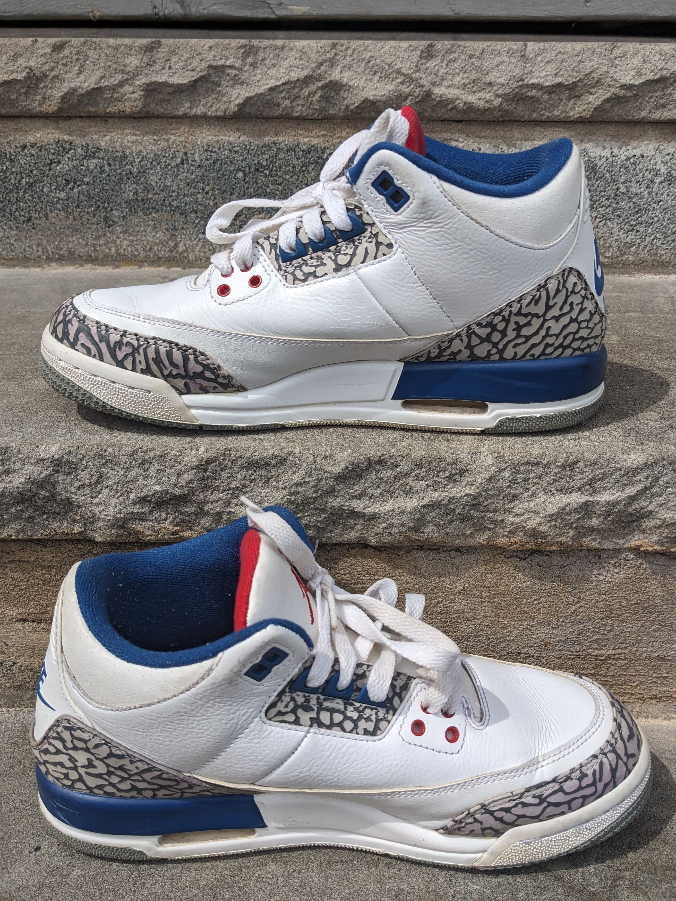 Jordan Brand × Nike Nike Air Jordan 3 Retro True Blue 2016 854261-106 Youth 6.5 Size US 6.5 / EU 39-40 - 2 Thumbnail