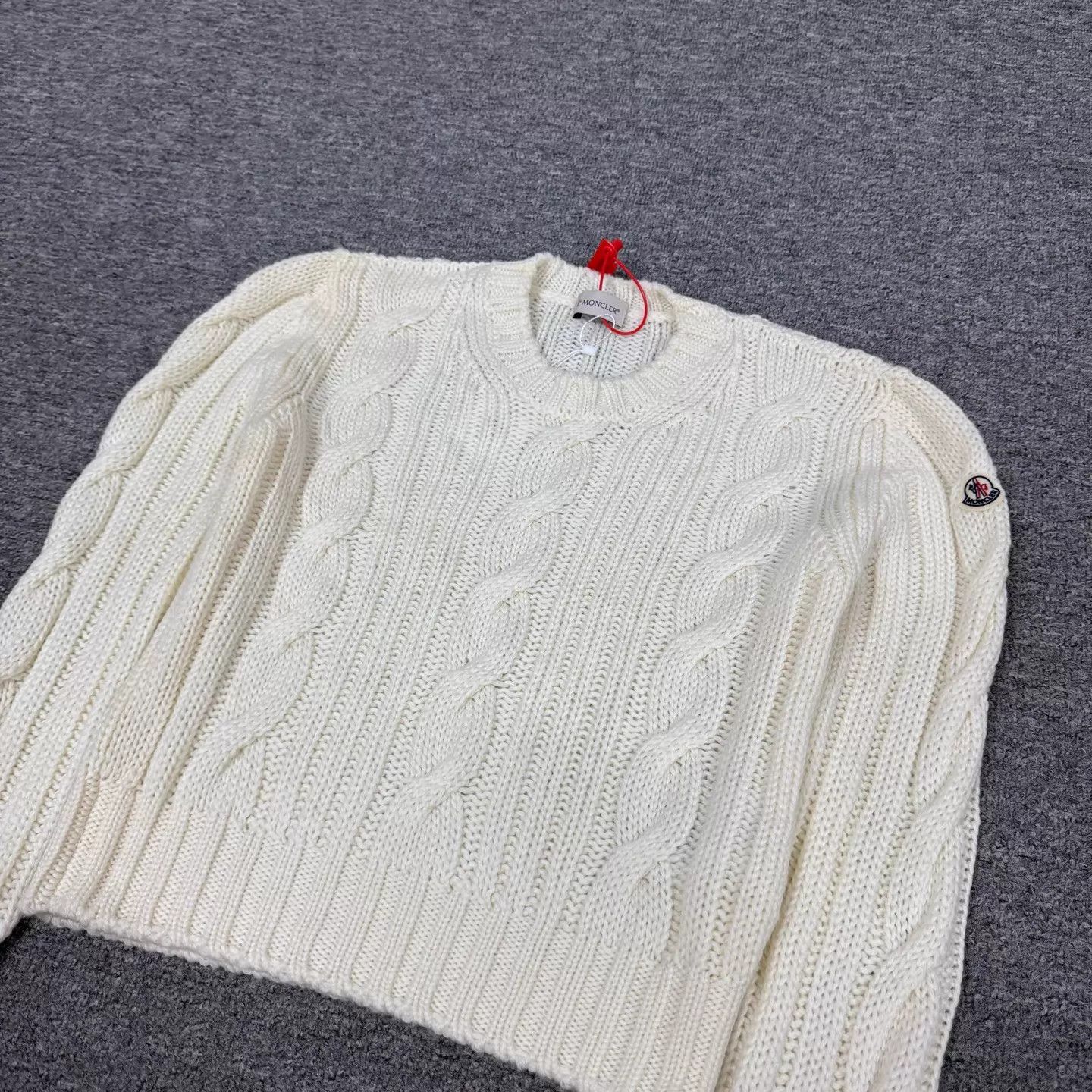 Moncler Moncler Cirocollo Logo Badge Intarsia Knit Top XS Size US XS / EU 42 / 0 - 4 Thumbnail