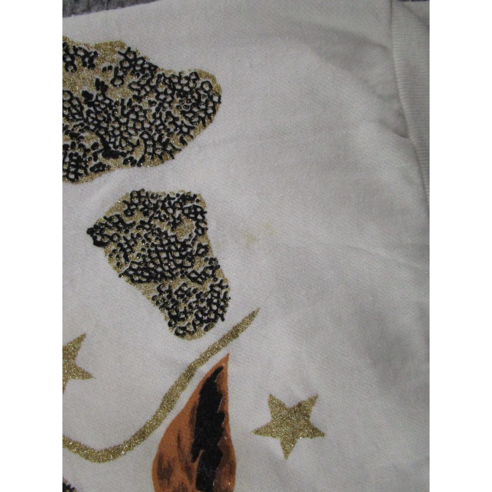 Vintage VINTAGE Just The Three Of Us Sweatshirt Womens L 90s Tiger Glitter Brown Cotton Polyester Long Sleeve Pullover Casual Streetwear 80s 90s Size L / US 10 / IT 46 - 4 Thumbnail