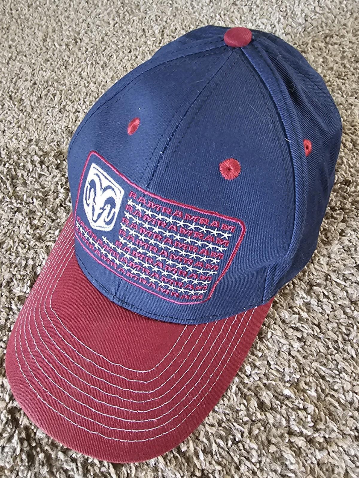 Designer Dodge Ram Baseball Hat American Flag USA Hook & Loop Size ONE SIZE - 1 Thumbnail