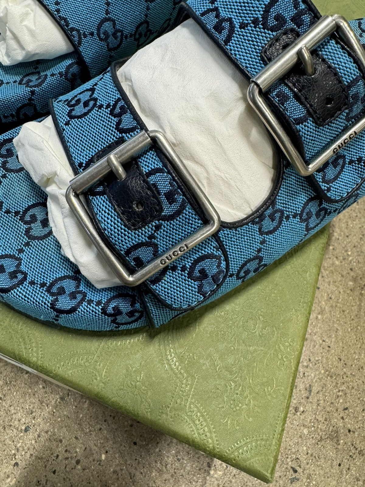 Gucci Gucci GG Supreme Canvas Jacquard Sandals Slides 790$ Size US 8 / EU 41 - 7 Thumbnail