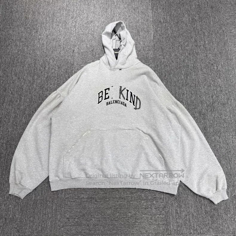 Balenciaga Balenciaga Gray Hooded Sweatshirt Size US L / EU 52-54 / 3 - 1 Thumbnail