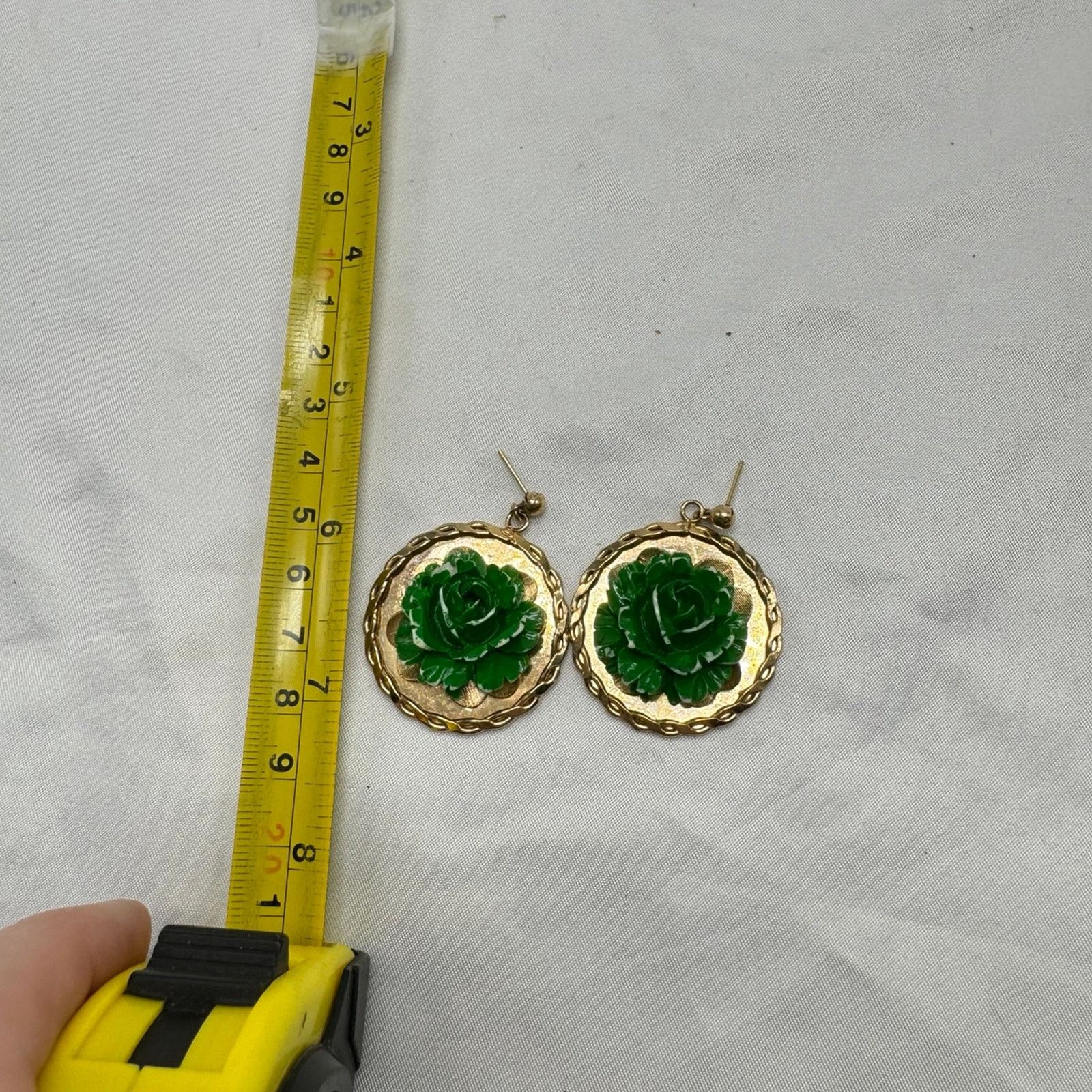 NBDN Nobrandedon VTG rose relief drop earrings Size ONE SIZE - 6 Thumbnail