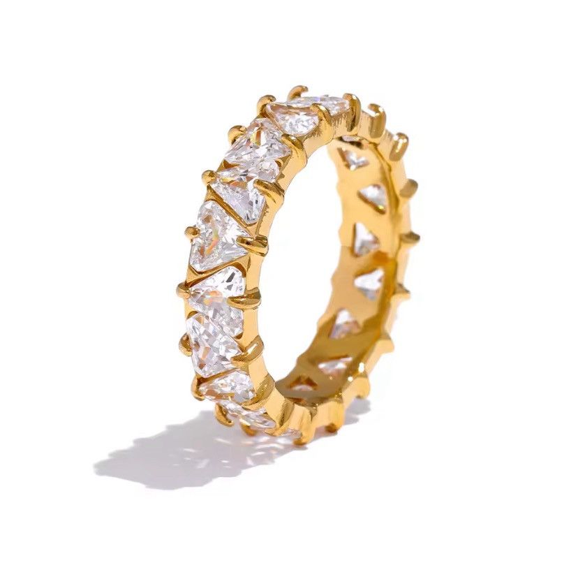 Other Delicate Bling Heart Cubic Zirconia Fashion Shiny Ring Size ONE SIZE - 1 Thumbnail