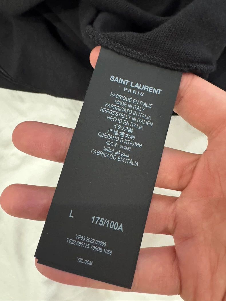 Saint Laurent Paris Saint laurent paris Love printed black short sleeve 2506-Ne Size US L / EU 52-54 / 3 - 3 Thumbnail