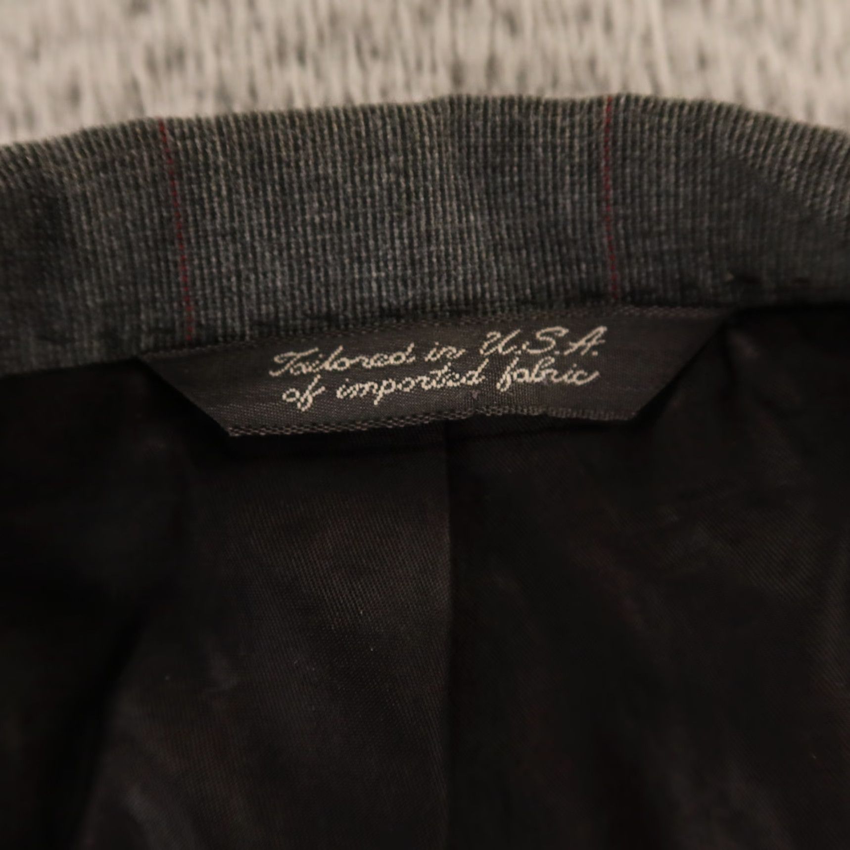 VINTAGE Cavalier Blazer 42R Gray Wool Check Single Breasted 80s Mens