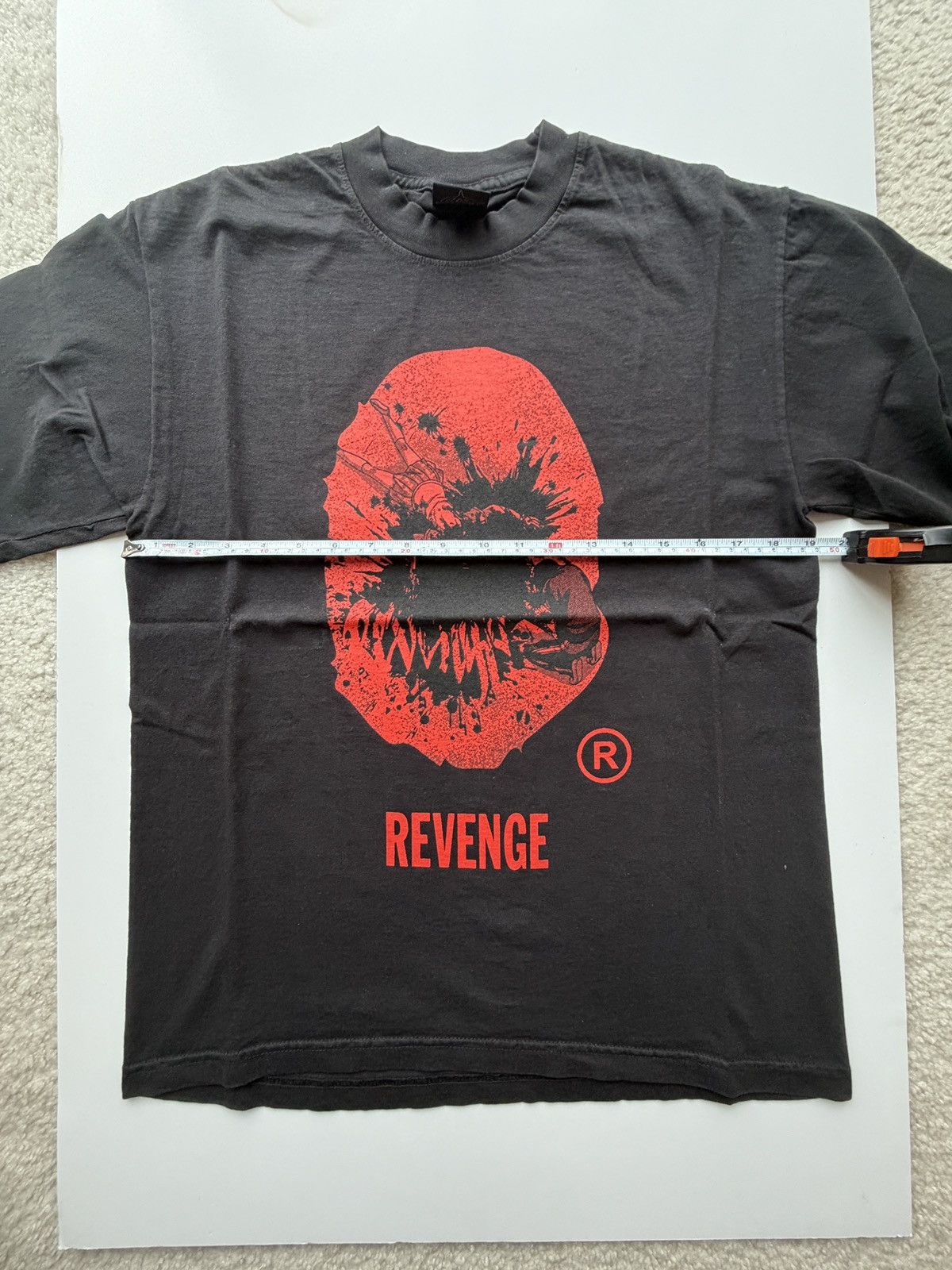 Revenge Revenge x Bapesta Black/Red T Shirt Size Small Size US S / EU 44-46 / 1 - 7 Thumbnail