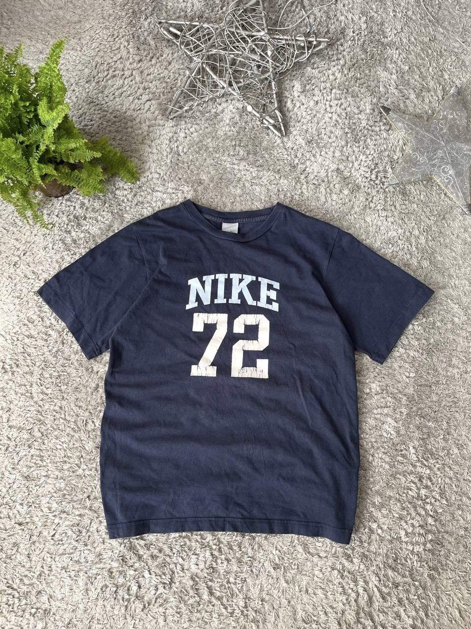 Nike × Vintage 00s Nike Vintage T-Shirt Streetwear Big Logo Swoosh Rare Size US S / EU 44-46 / 1 - 1 Thumbnail