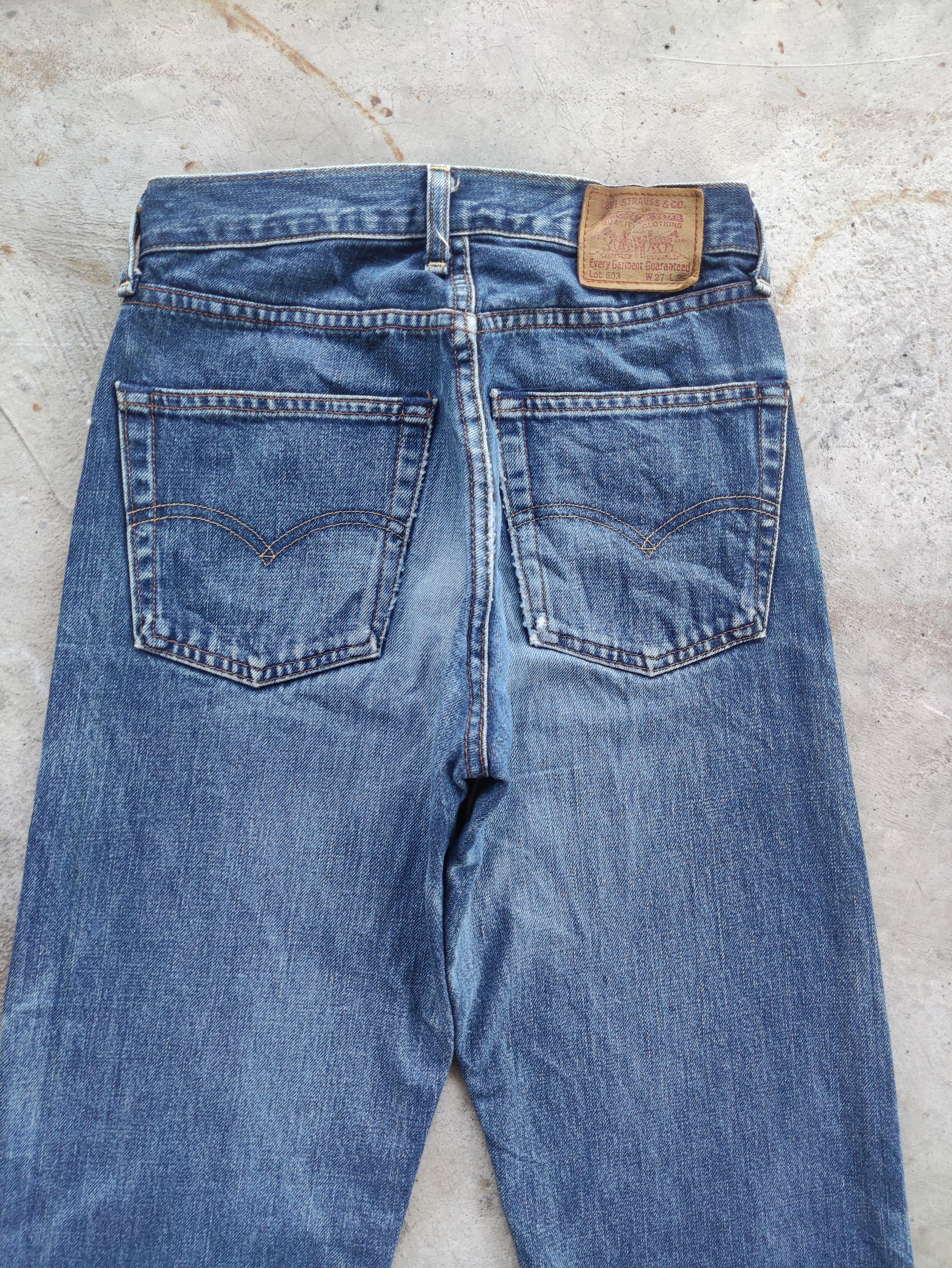 Levi's Vintage Levis 503 Jean Distressed Faded Denim Size 27" / US 4 / IT 40 - 10 Thumbnail