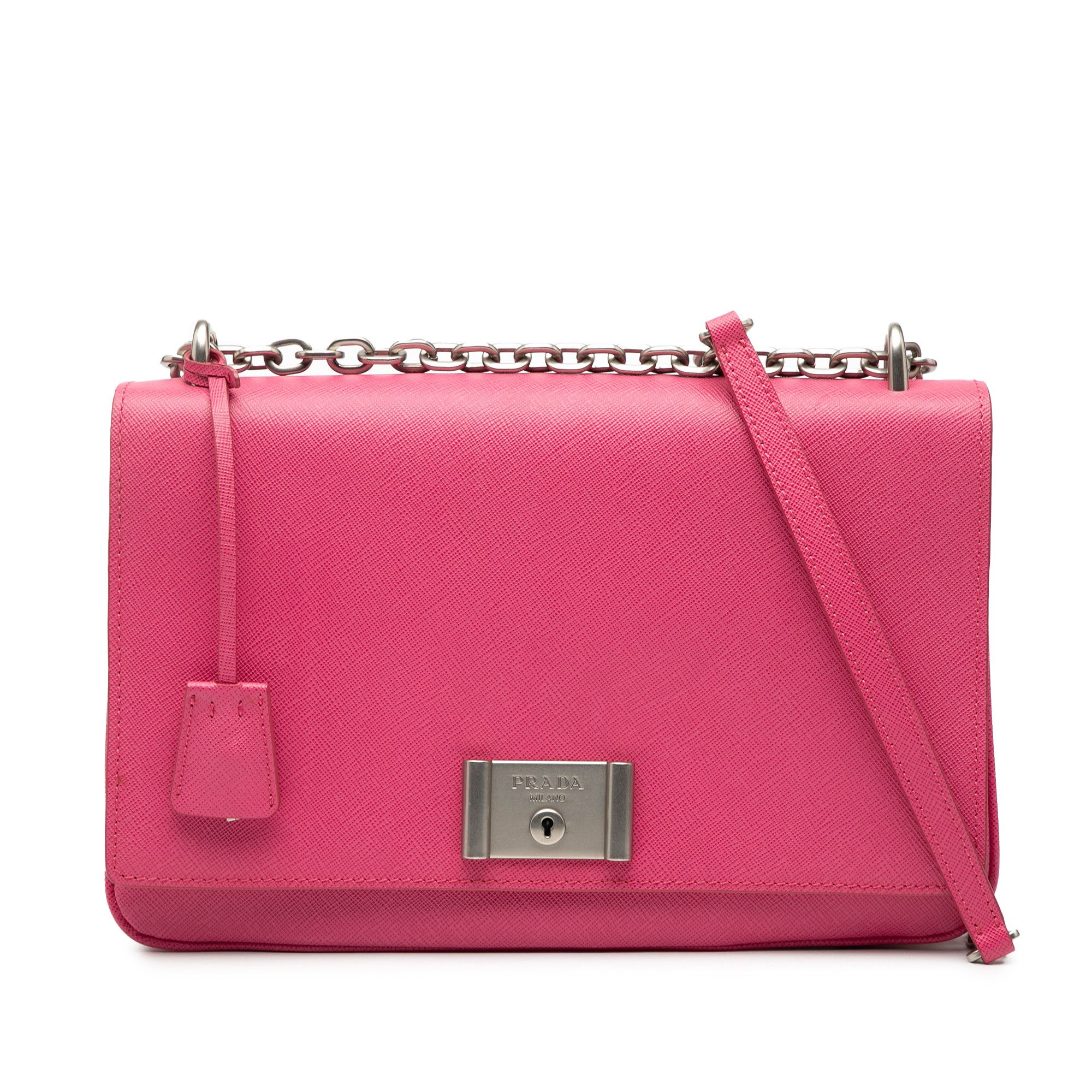 Prada Prada Saffiano Lux Lock Chain Flap Size ONE SIZE - 1 Thumbnail