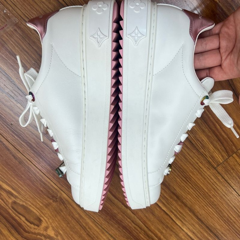 Louis Vuitton Louis Vuitton Time Out Pink Low-Top Sneakers -2505 Size US 8 / IT 38 - 8 Thumbnail