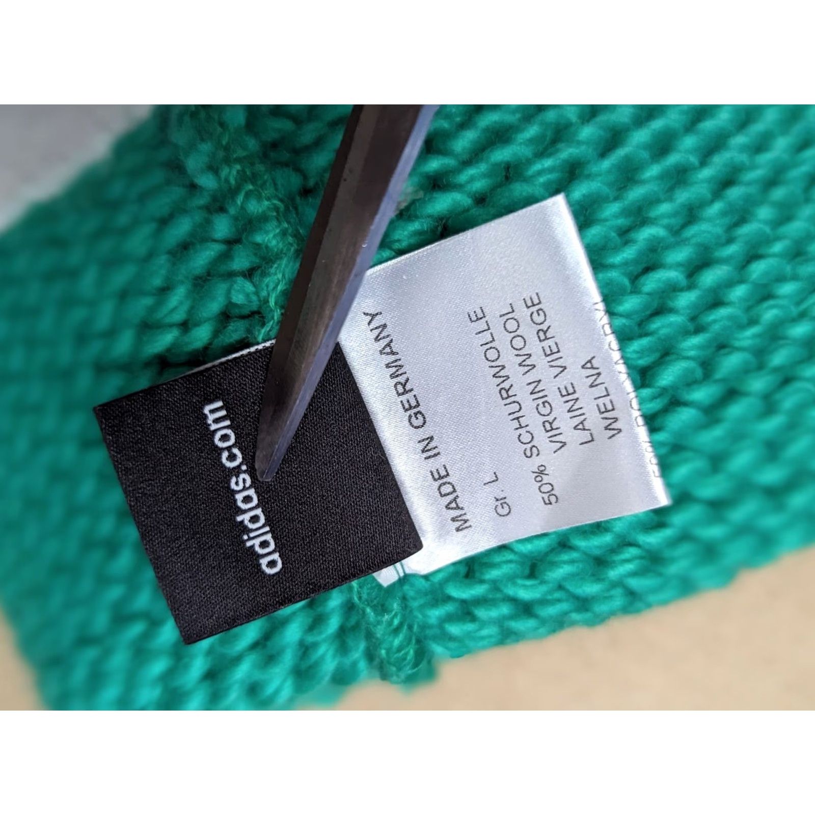 Adidas Adidas Germany Ski Beanie Hat Large Wool Blend Lined Cross Country XC Green Unisex Adults Beanie Oak? Size ONE SIZE - 6 Thumbnail