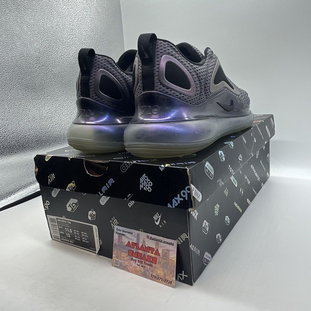 Nike Air max 720 northern lights night Size US 11.5 / EU 44-45 - 5 Thumbnail