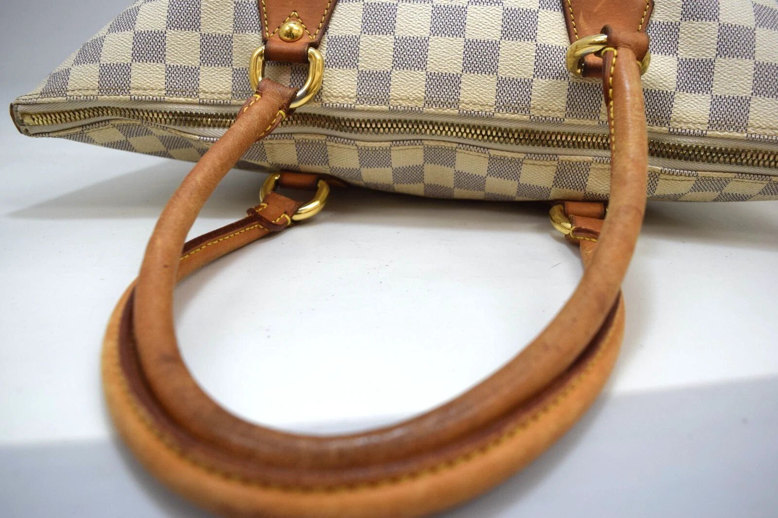 Louis Vuitton Auth Louis Vuitton Saleya MM Tote Bag Azur Canvas N51185 Size ONE SIZE - 9 Thumbnail