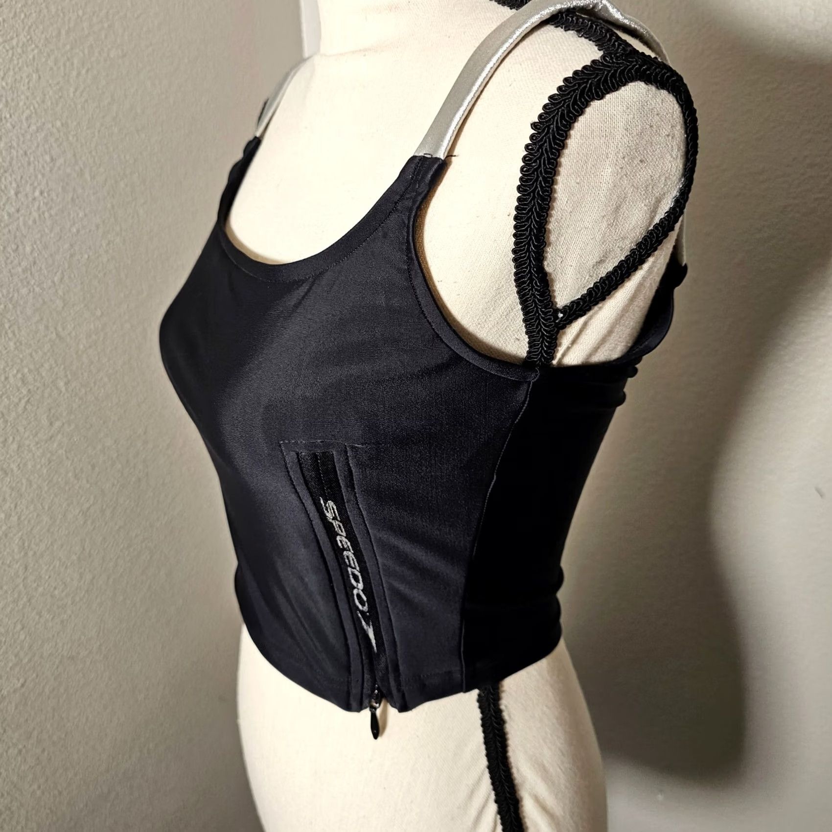 Speedo Speedo Tankini Swimsuit Top Women's Quick Dry Full Coverage Swim Top Black S Size S / US 4 / IT 40 - 2 Thumbnail