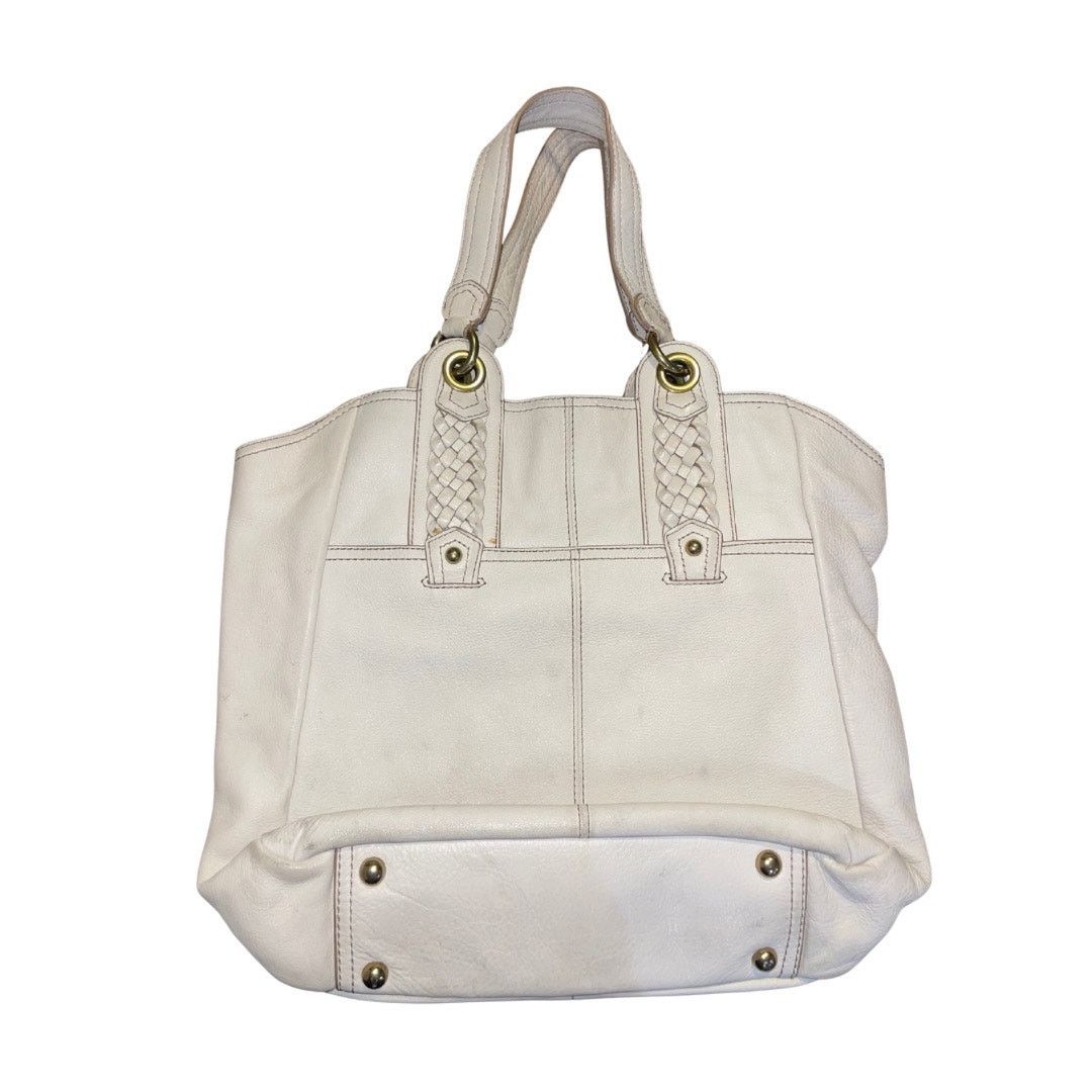 Banana Republic BR Logo Top Handle Leather Satchel Hobo Purse Tote Boho Chic Size ONE SIZE - 2 Thumbnail