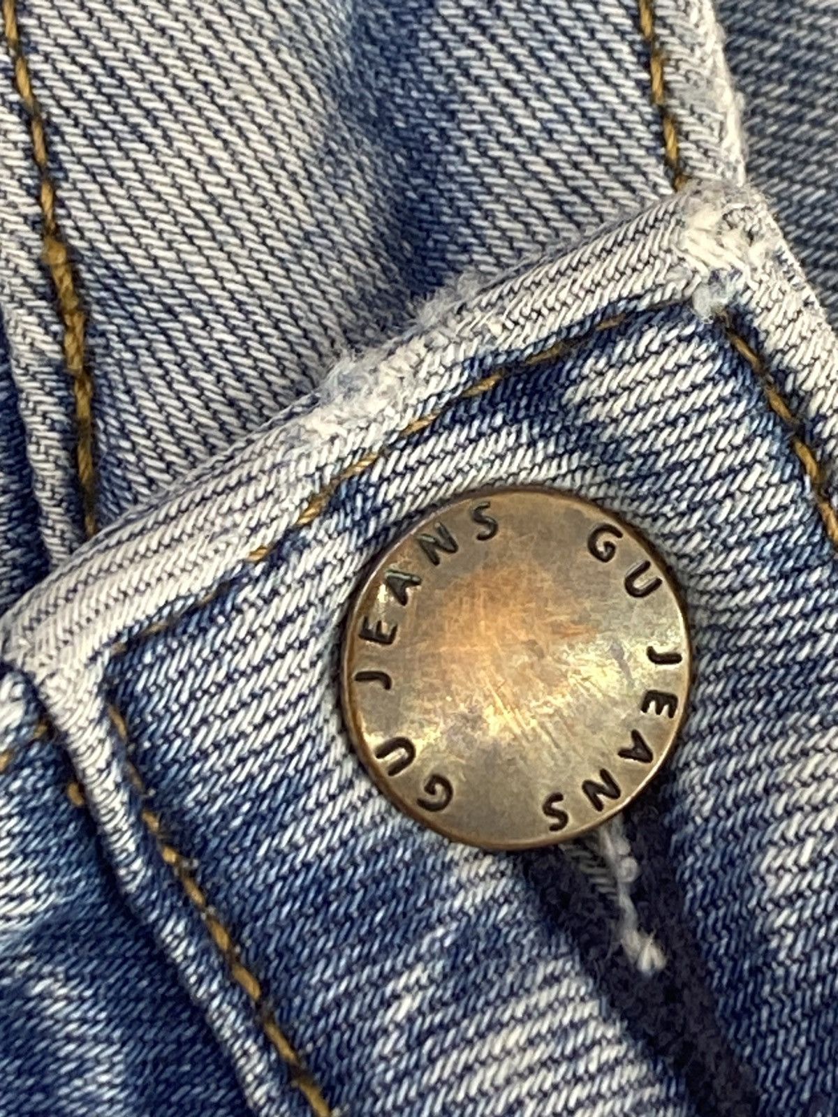 GU GU Japanese Brand Blue Faded Style Flare Jeans Size US 29 - 9 Thumbnail