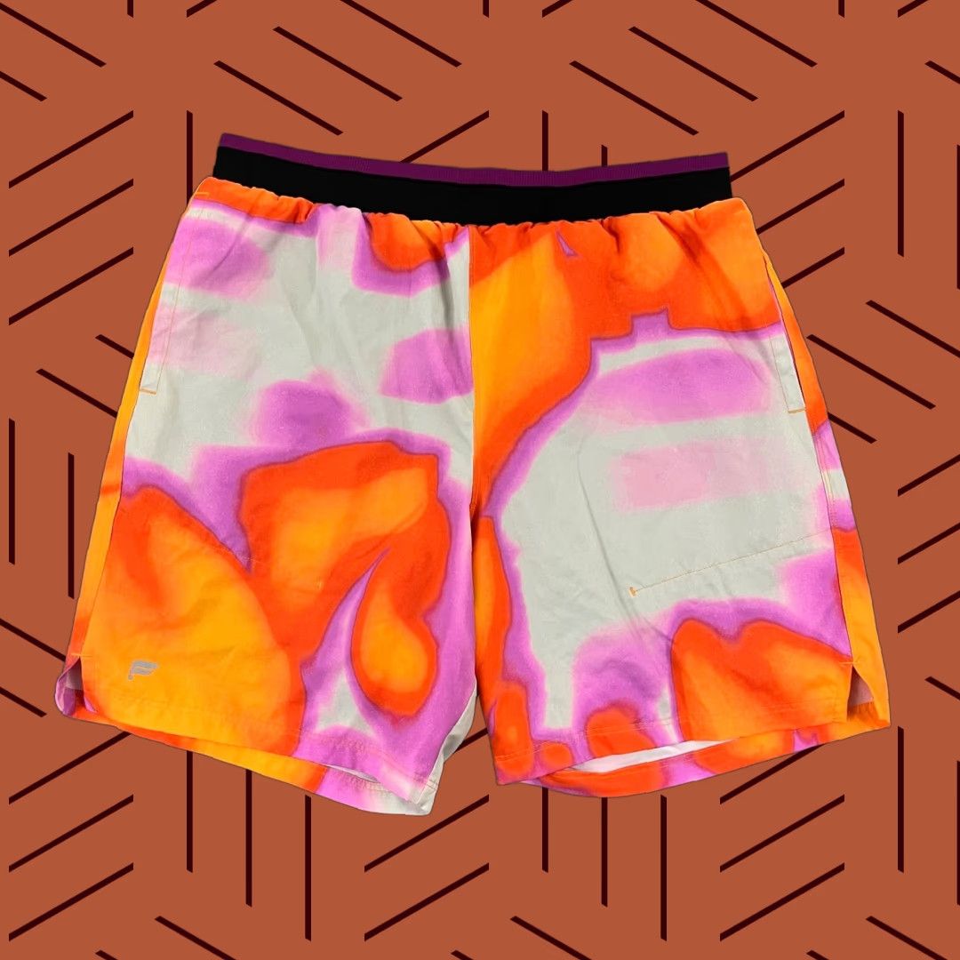 Fabletics FABLETICS Shorts Mens Large x 7" Lined Multicolor Colorful Gym Training Workout Size US 33 - 1 Thumbnail
