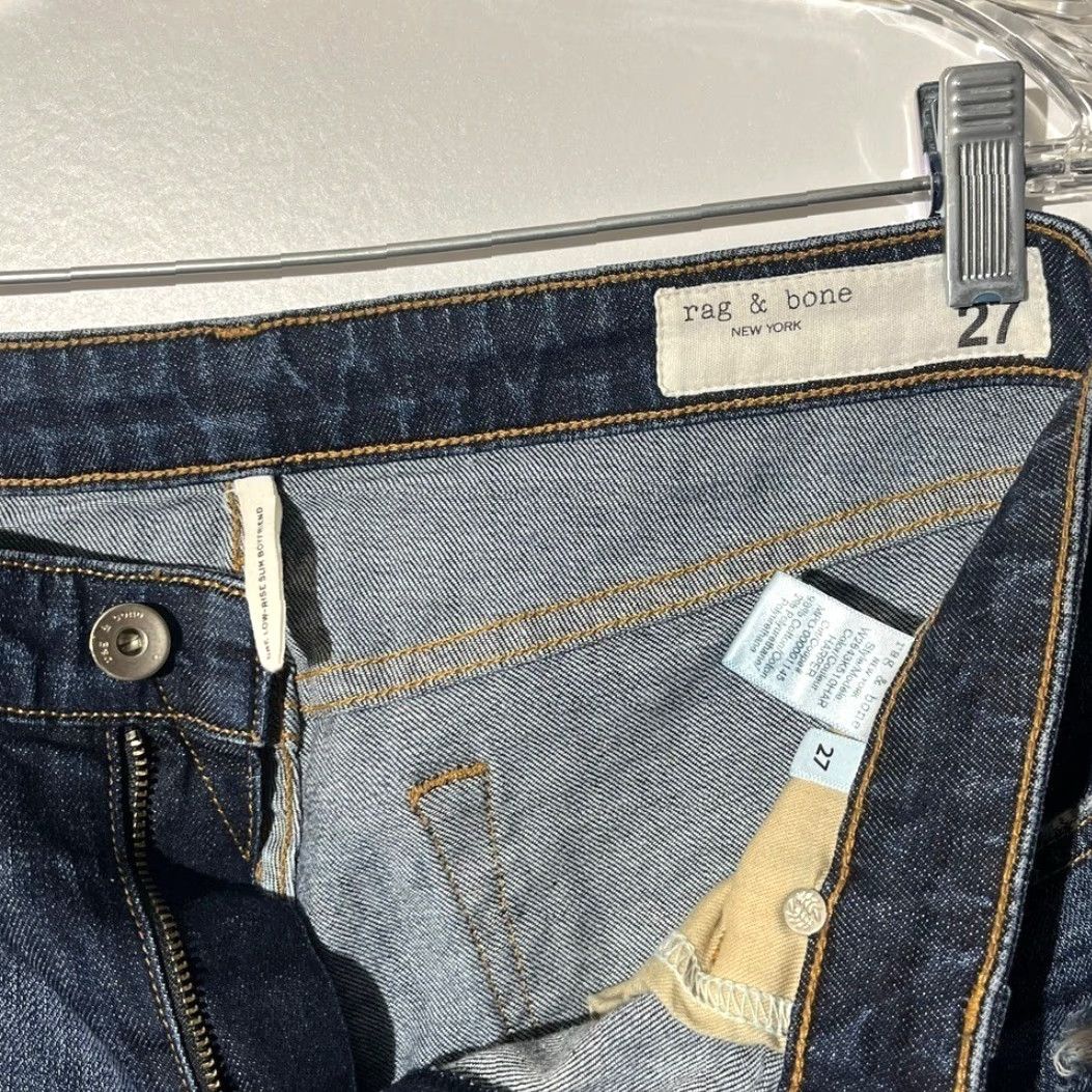 Rag & Bone Rag & Bone New York Low Rise Slim Boyfriend Jeans Blue Womens Size 27 Distressed Slim Fit 27 Womens Size 27" / US 4 / IT 40 - 3 Thumbnail