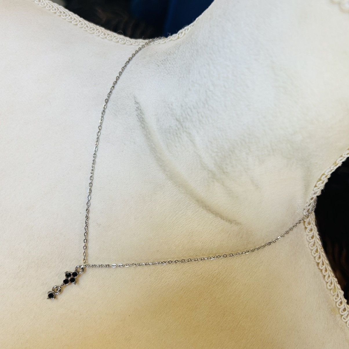 Handmade Handcrafted faceted black glass chandelier pendant necklace Size ONE SIZE - 2 Thumbnail