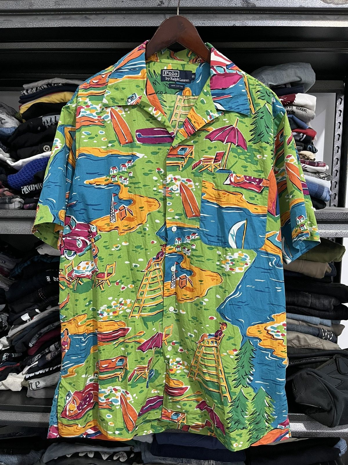 Polo Ralph Lauren VINTAGE POLO RALPH LAUREN ALOHA SHIRT 1993 LIMITED EDITION Size US XL / EU 56 / 4 - 1 Thumbnail