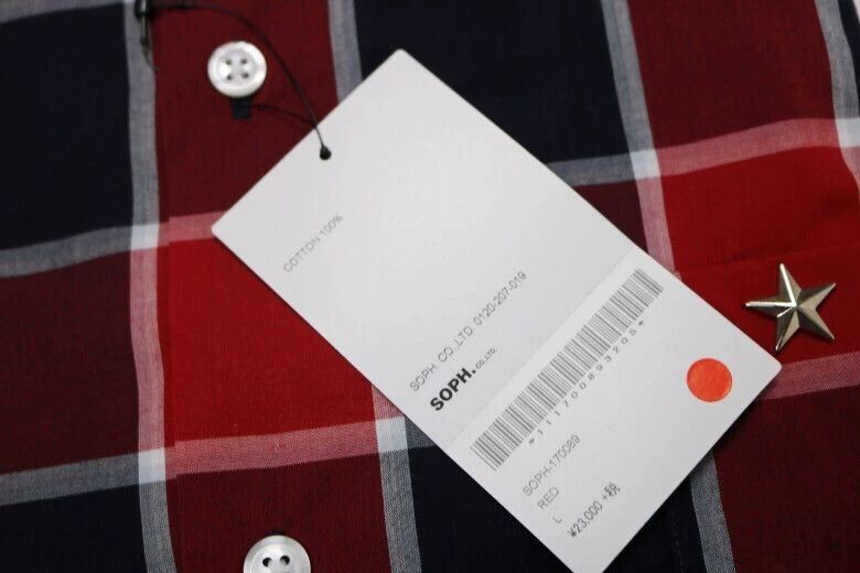 Sophnet. Red Plaid Long Sleeve Button-Up Shirt Size L Size US L / EU 52-54 / 3 - 4 Thumbnail
