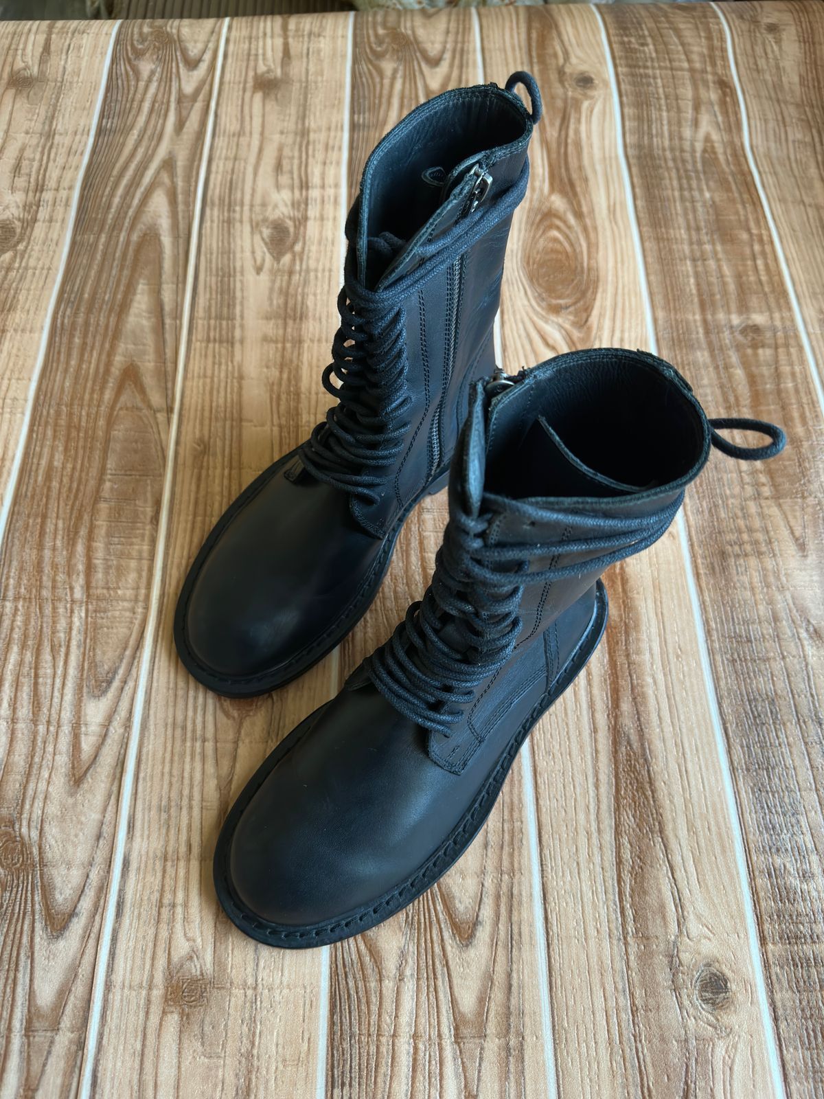 Ann Demeulemeester Ann Demeulemeester Lace Up Combat Leather Boots Size US 5 / IT 35 - 3 Thumbnail
