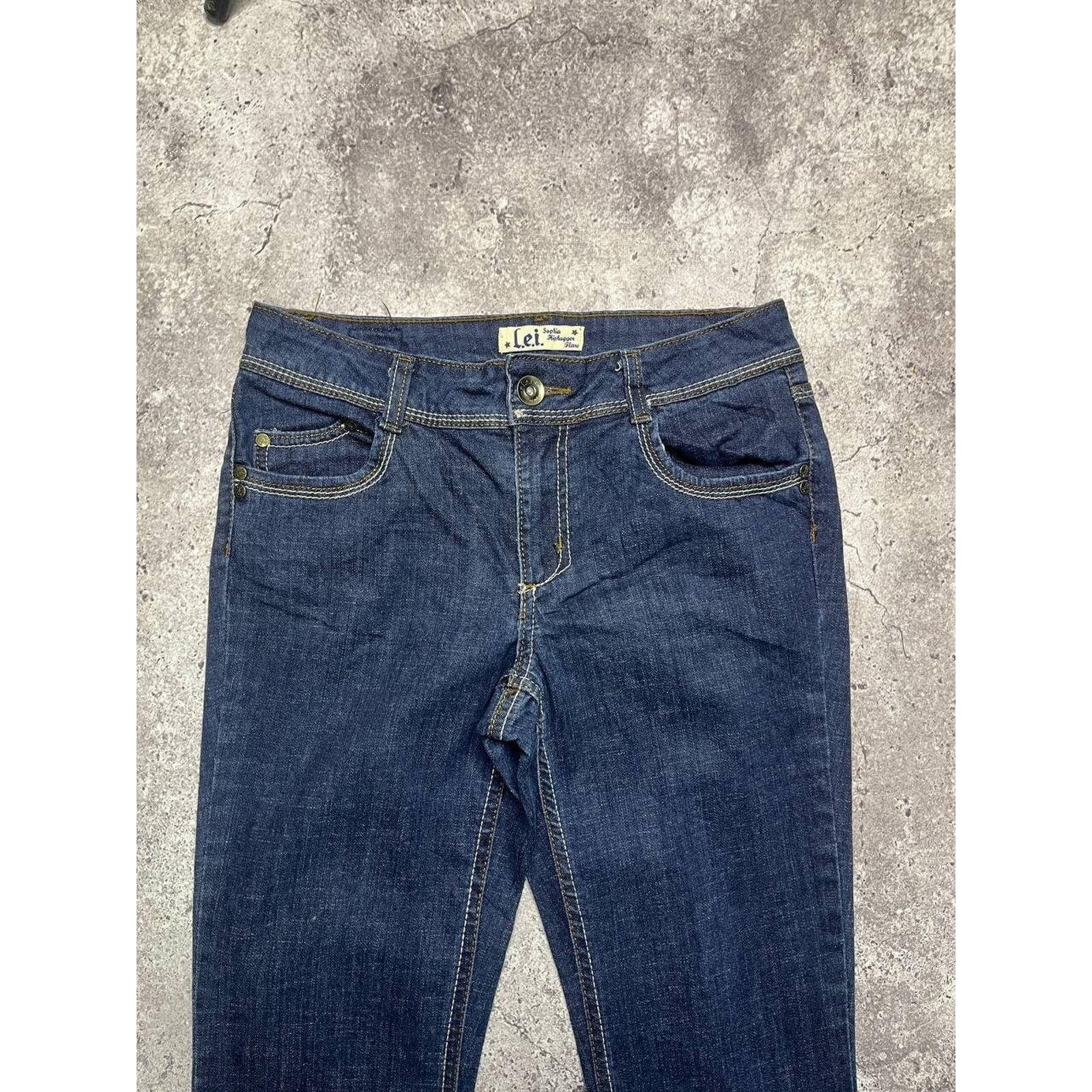 Japanese Brand LEI Sophia Jeans Low Rise Bootcut Dark Wash Sz 29 Y2K Style Size 29" - 3 Thumbnail