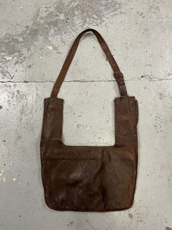 Designer × Dolce & Gabbana × Vintage 2000s Dolce & Gabbana Cargo Brown Leather Bag Size ONE SIZE - 7 Thumbnail