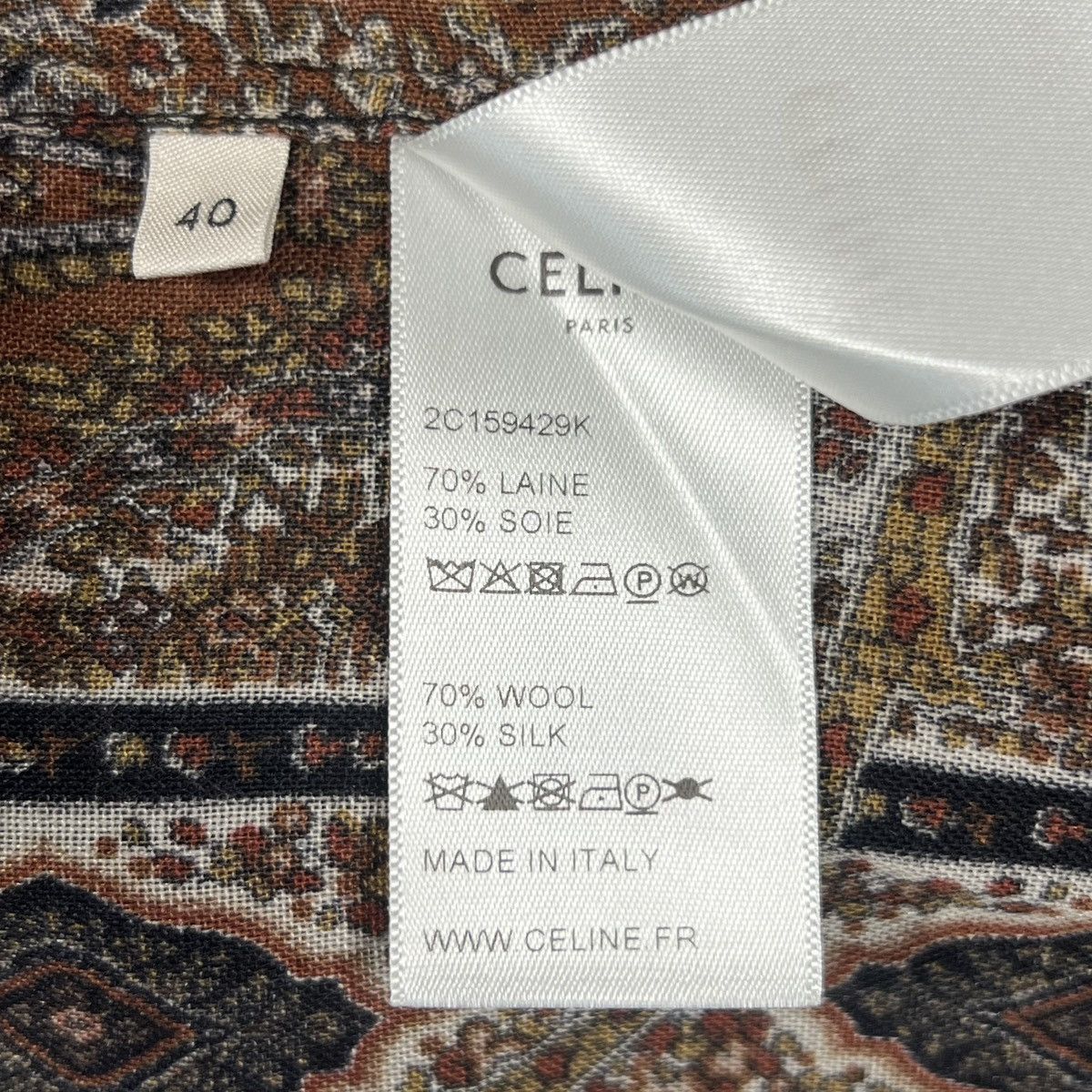 Celine |[ SS20 Celine Paisley Wool-Blend Blouse ]| Size US S / EU 44-46 / 1 - 10 Thumbnail