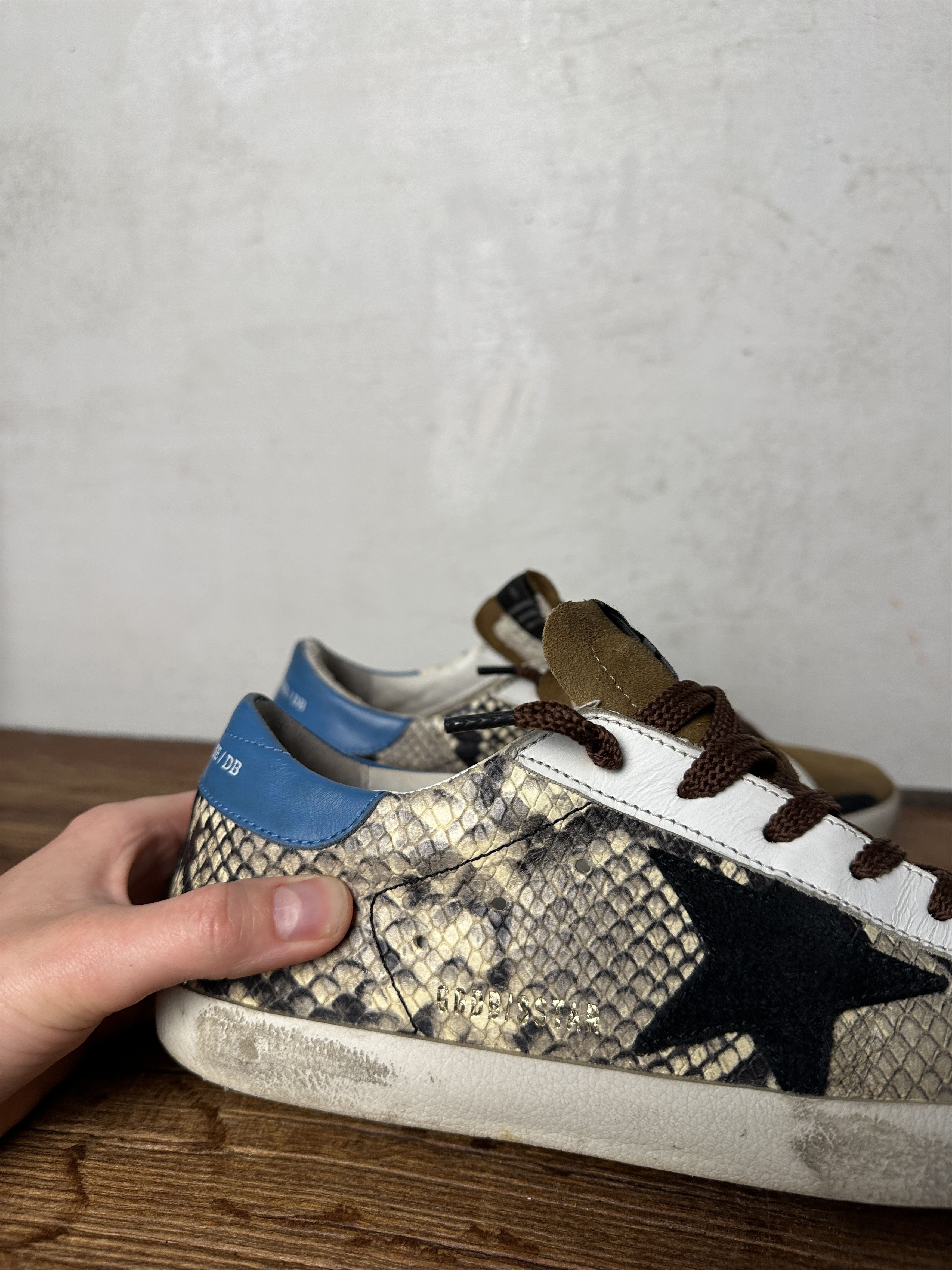 Golden Goose Golden Goose GGDB Superstar Brown Snake Print Sneakers Size US 8 / IT 38 - 10 Thumbnail