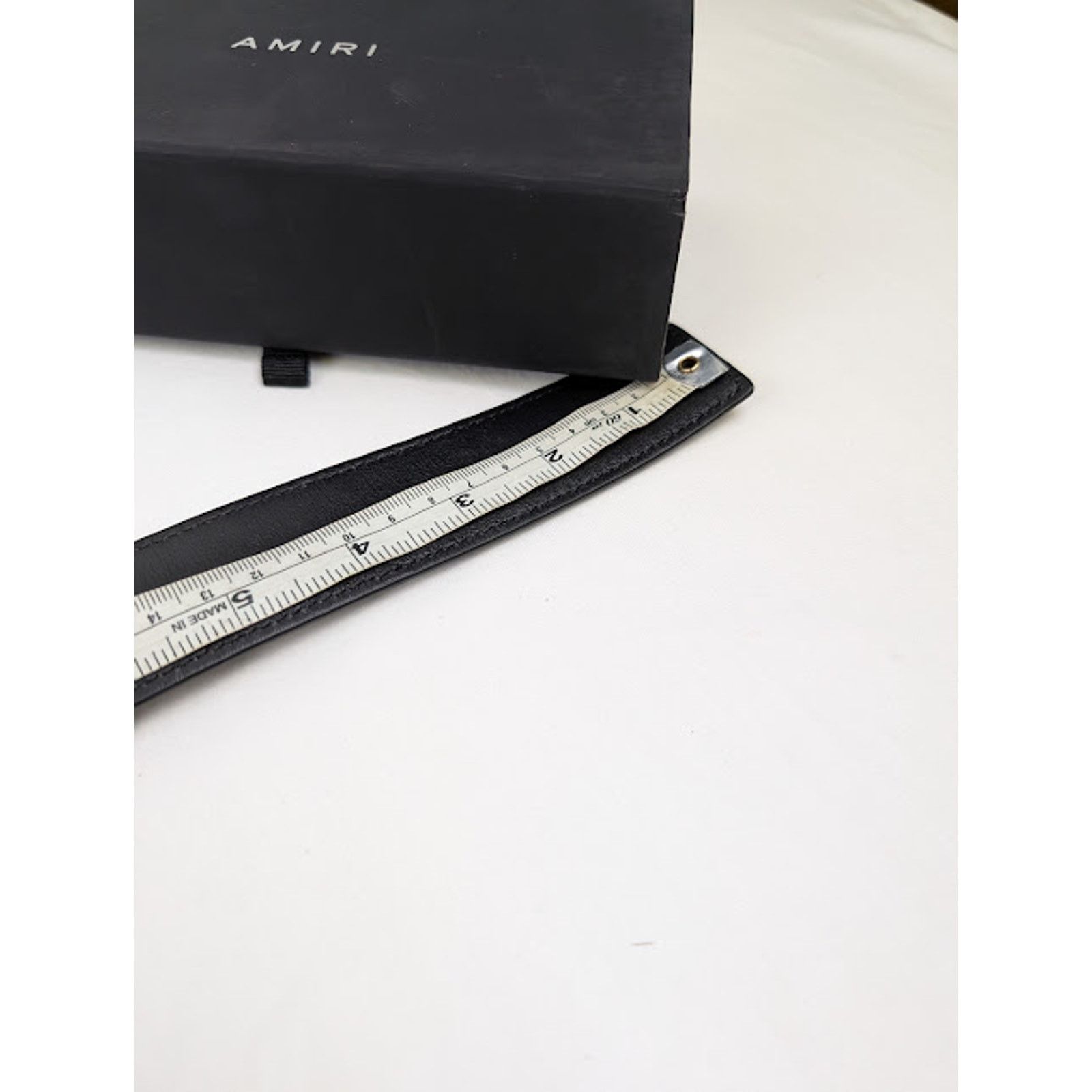 Amiri o1rshd1 Q:2 / Size: 95 / 4CM Enamel Amiri Core Belt in Black Size 38 - 10 Thumbnail