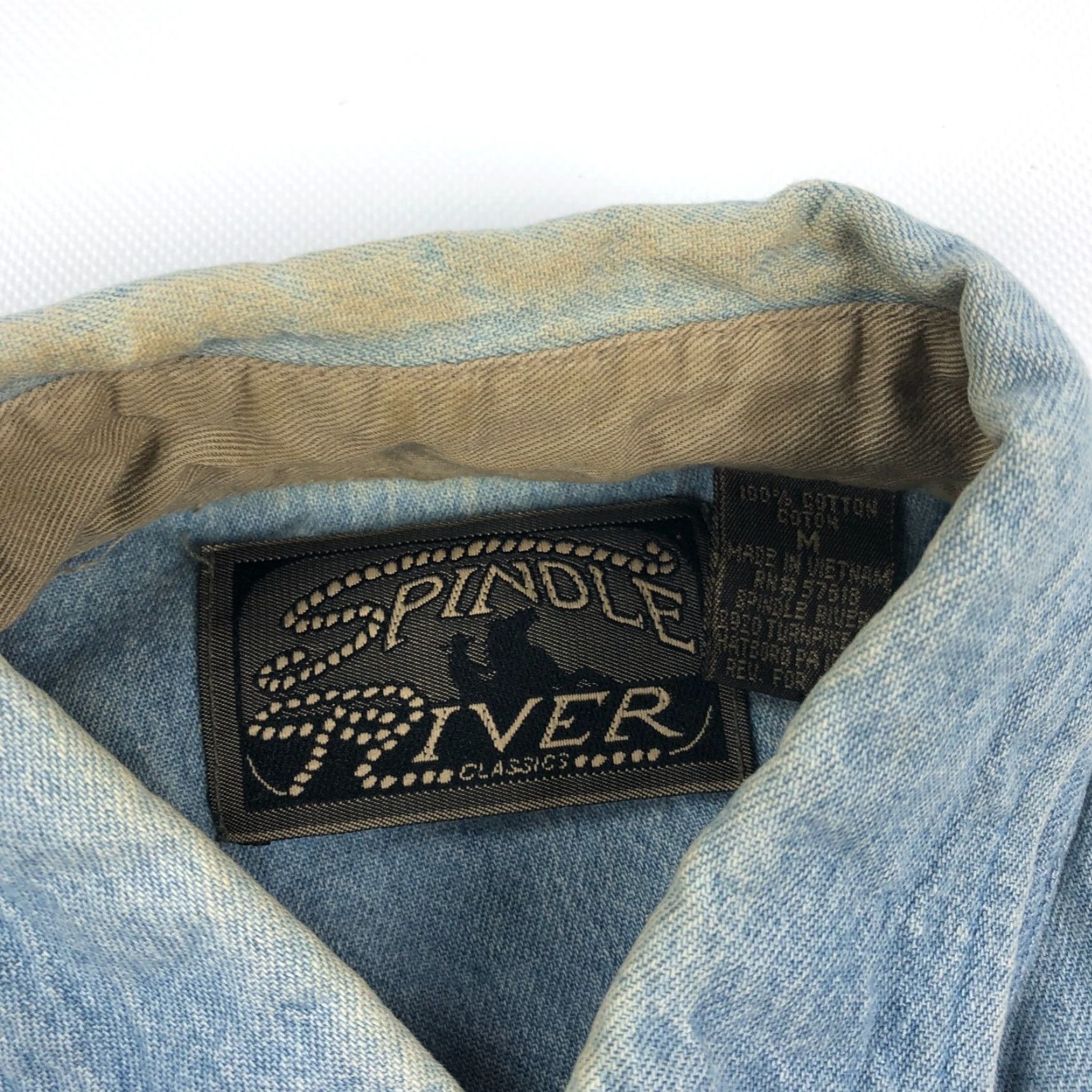 Vintage VINTAGE Spindle River Western Shirt Mens M Striped Denim Cowboy Size US M / EU 48-50 / 2 - 4 Thumbnail
