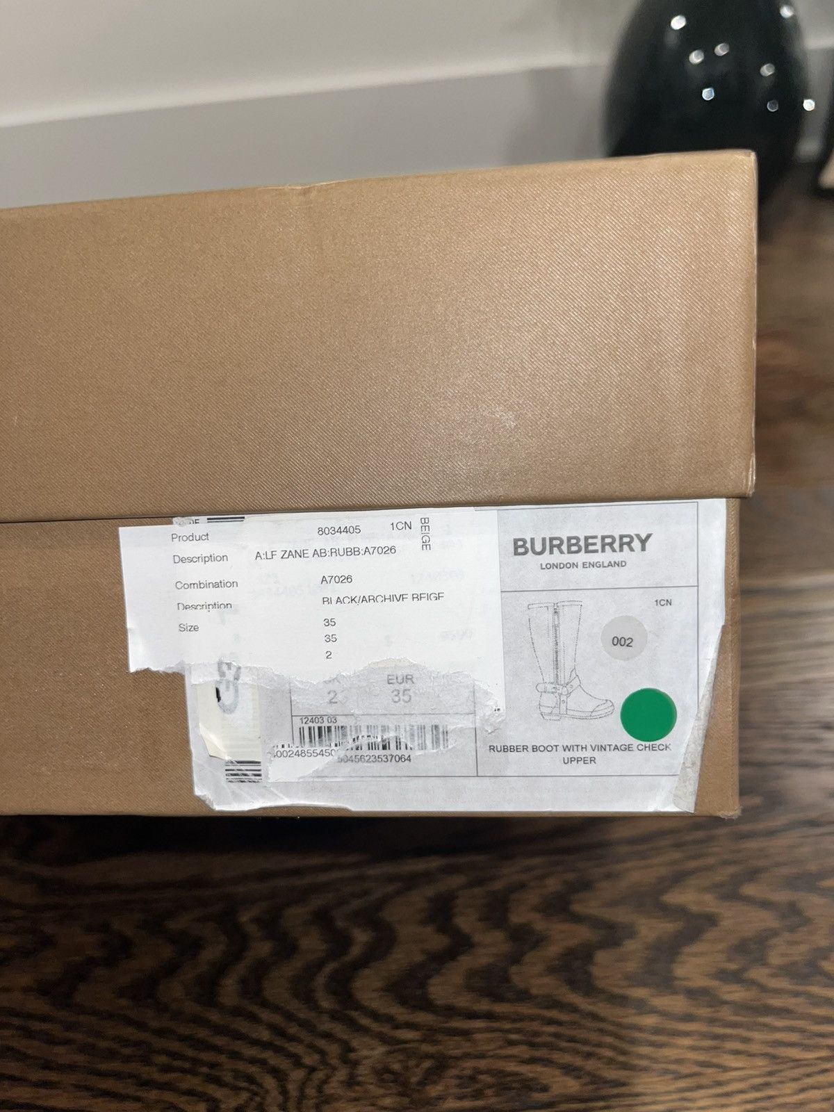 Burberry Burberry Strap Detail House Check Rubber Rain Boots Size US 5 / IT 35 - 18 Thumbnail