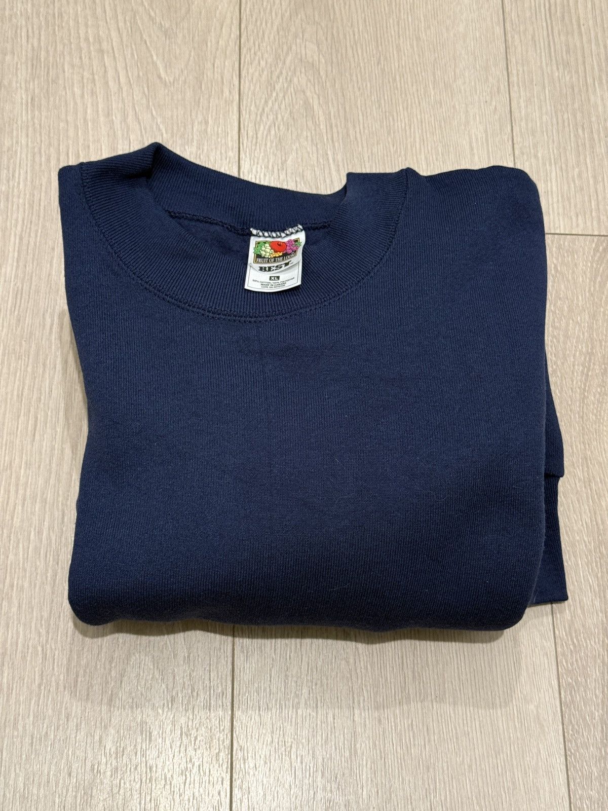 Fruit Of The Loom NOS Vintage 90s Fruit Of The Loom Blank Crewneck Sweatshirt Size US XL / EU 56 / 4 - 4 Thumbnail