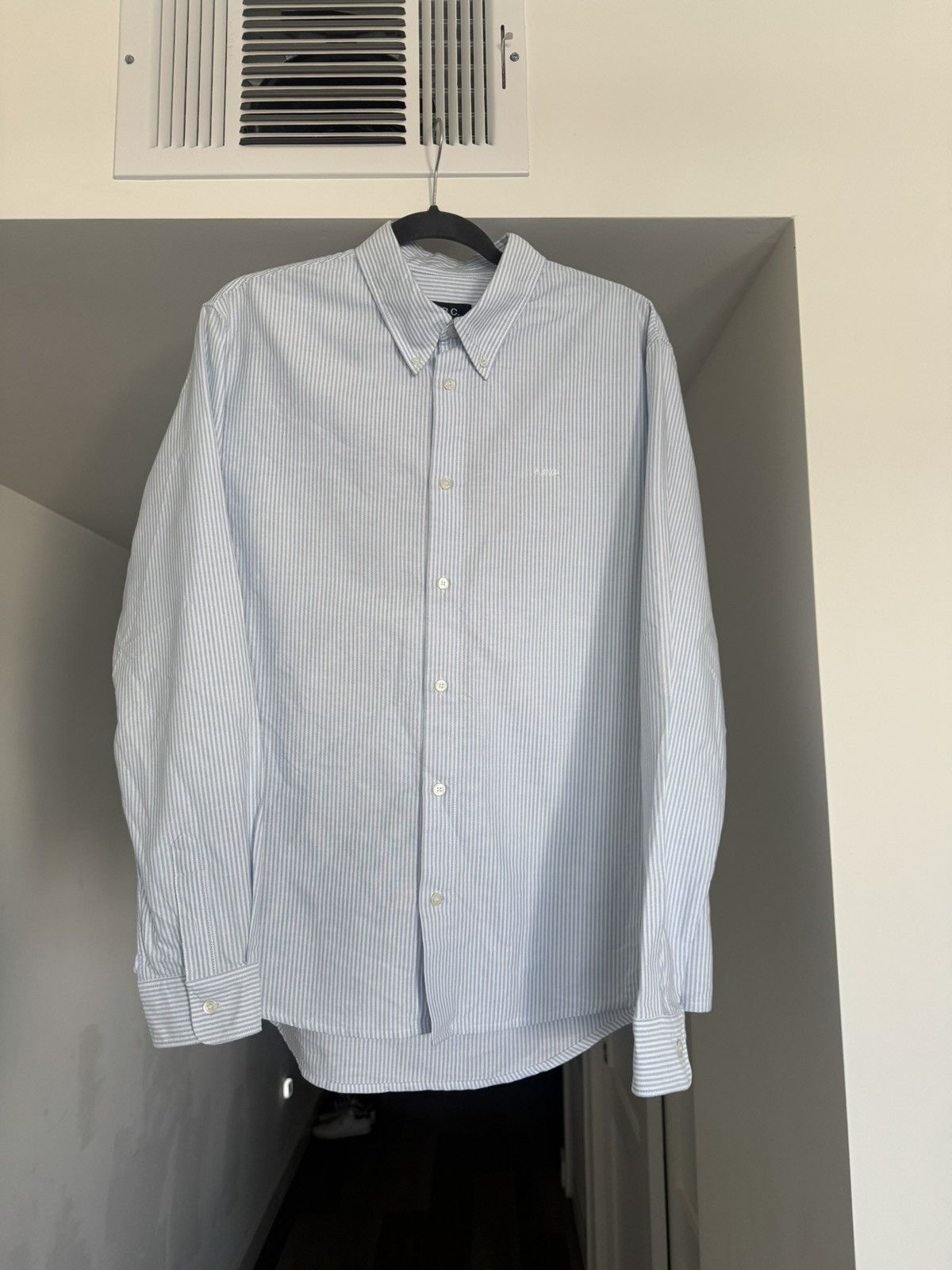 A.P.C. Chemise Greg Bleu Shirt Size US L / EU 52-54 / 3 - 1 Thumbnail