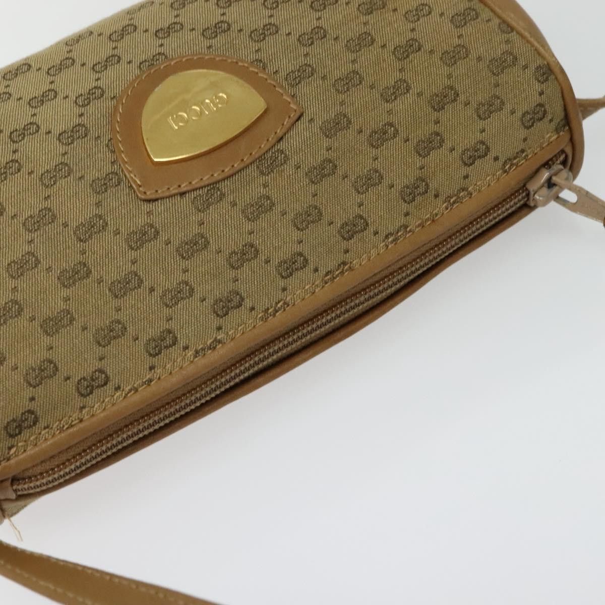 Gucci GUCCI Micro GG Canvas Shoulder Bag Vintage Beige Gold Size ONE SIZE - 6 Thumbnail