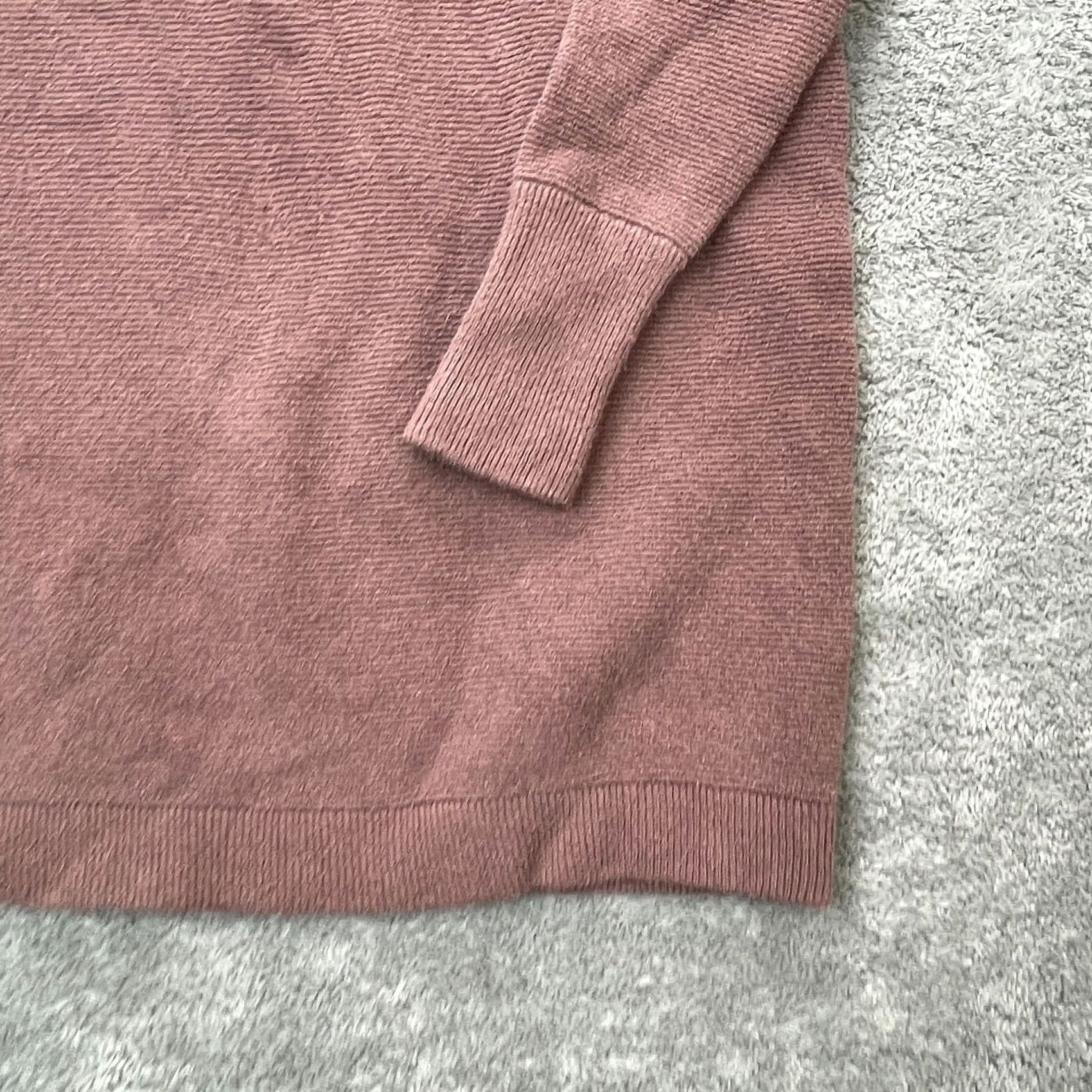 Free People Free People Sweater Womens Small Pink Tunic Slouchy Oversized Boho Knit Cotton Dolman 3/4 Sleeve Cowl Neck Logo Size S / US 4 / IT 40 - 5 Thumbnail