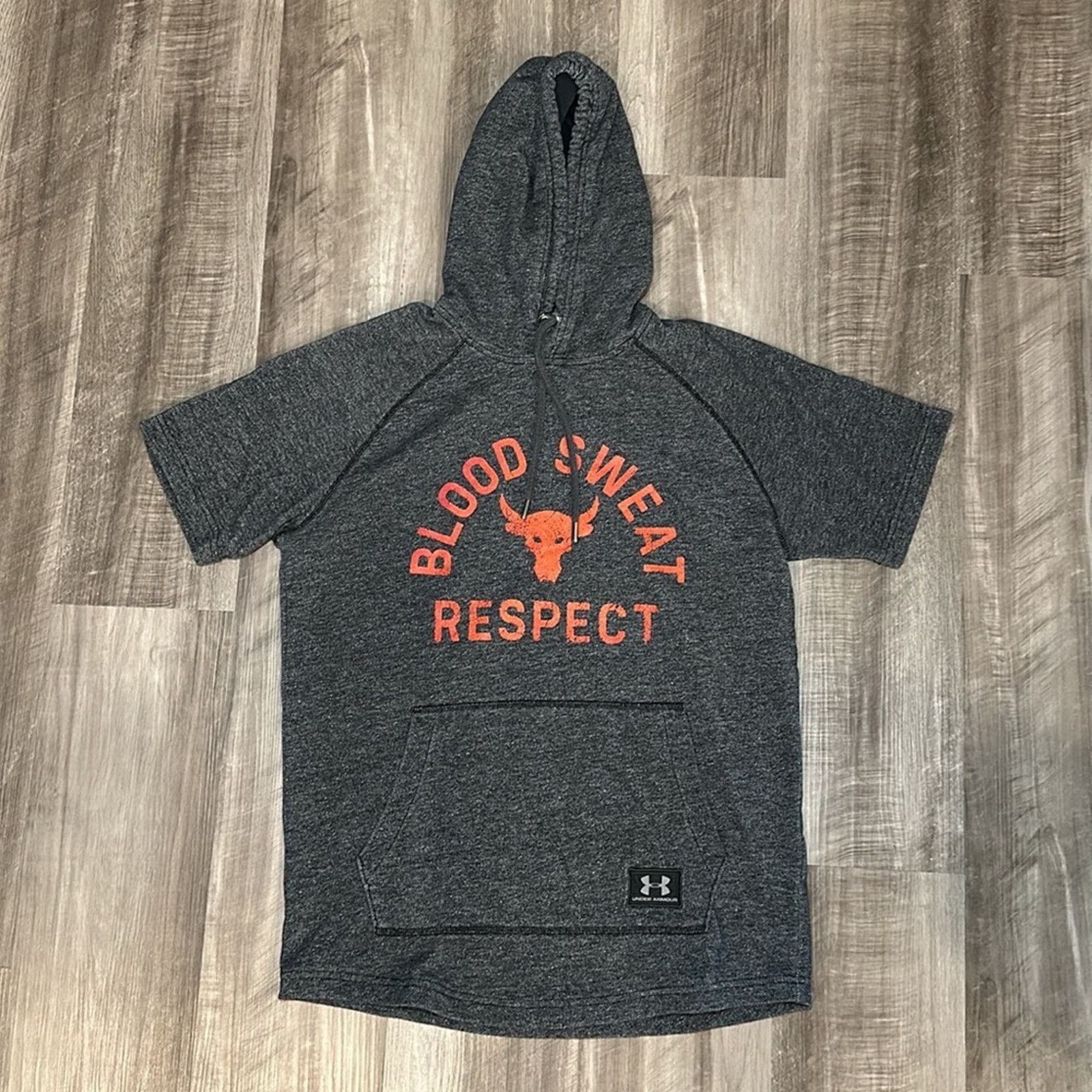 Under Armour Under Armour Project Rock Short Sleeve Hoodie - Medium Size US M / EU 48-50 / 2 - 2 Thumbnail
